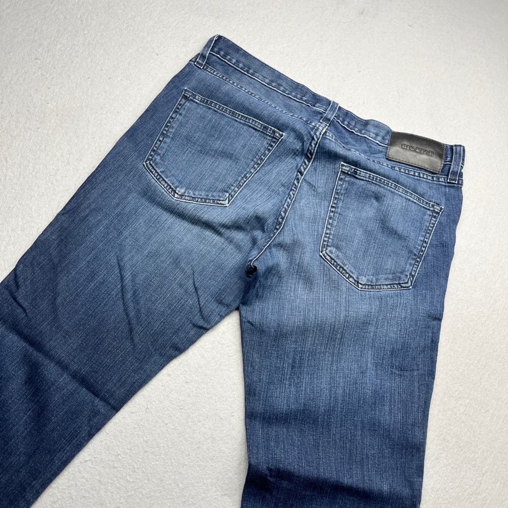 Big Star Division Straight Jeans Blue Medium Wash 33x32 Mens Denim